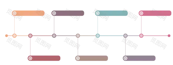 矢量事件历程ppt图表