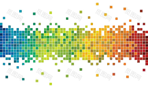 抽象方块免抠背景图（500x291）