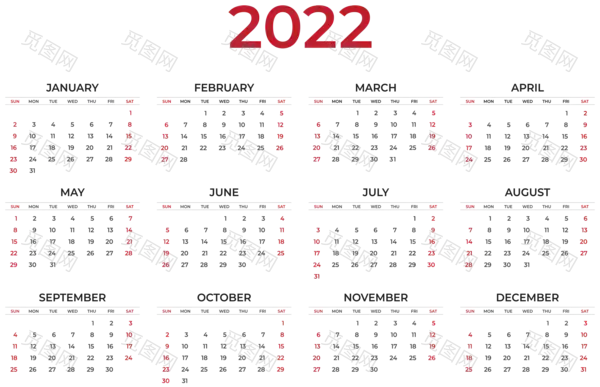 2022日历