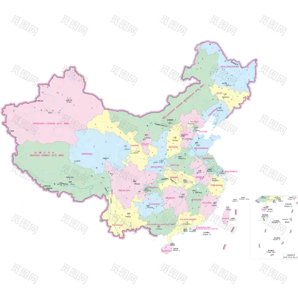 China地图矢量素材