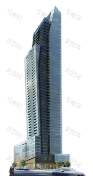 建筑楼盘效果图png素材