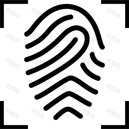 指纹与十字焦点图标