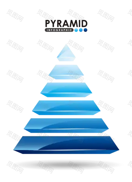 精美金字塔商务信息图表矢