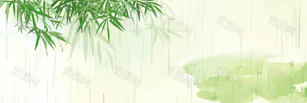 二十四节气雨水banner背景