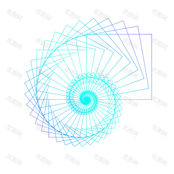 手绘数码光效彩色线条(2000x2000)