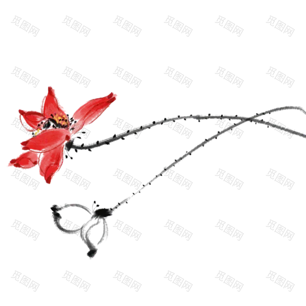 中国风水墨荷花(2000x2000）