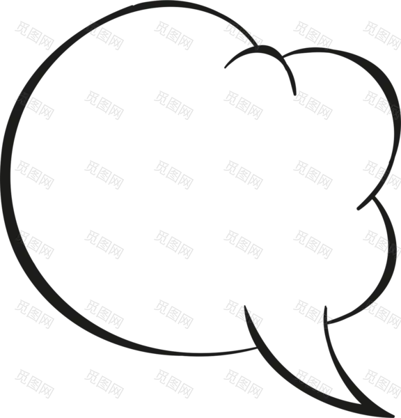 漫画风格语言气泡矢量素材