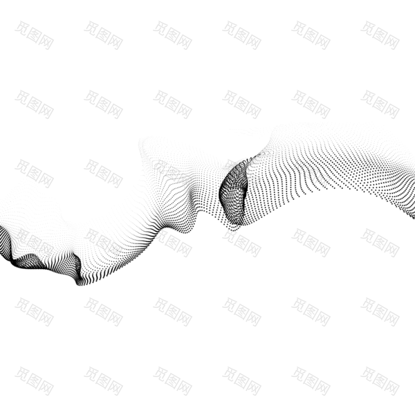 矢量动感波点抽象点线元素