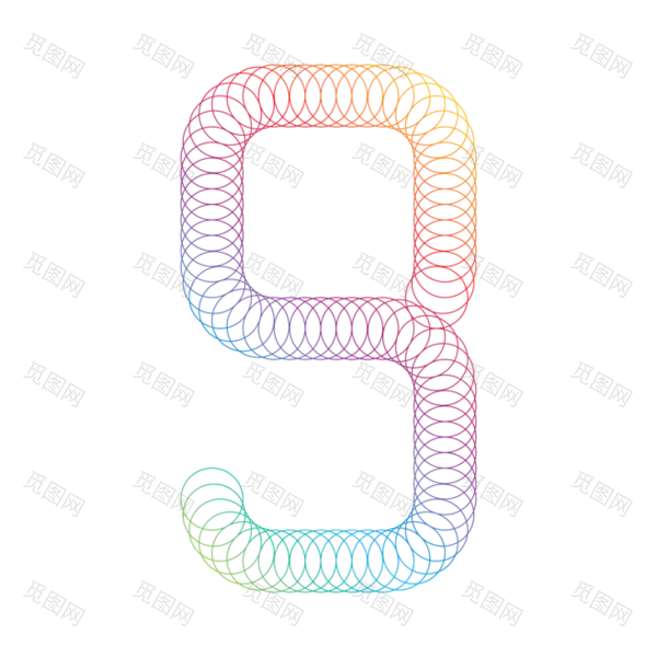 创意圈圈数字9