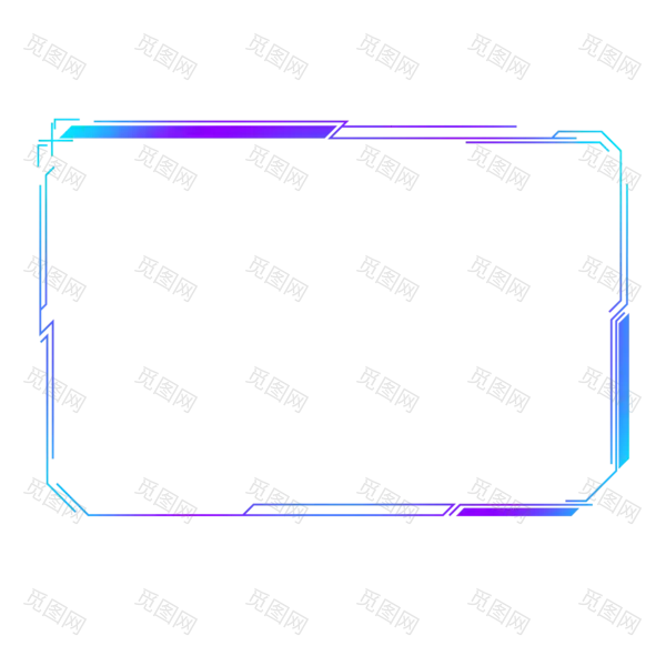 新款款科技边框PNG素材[2000x2000]