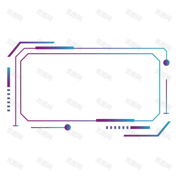 新款款科技边框PNG素材[2000x2000]
