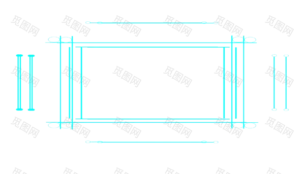 新款款科技边框PNG素材[3500x2000]