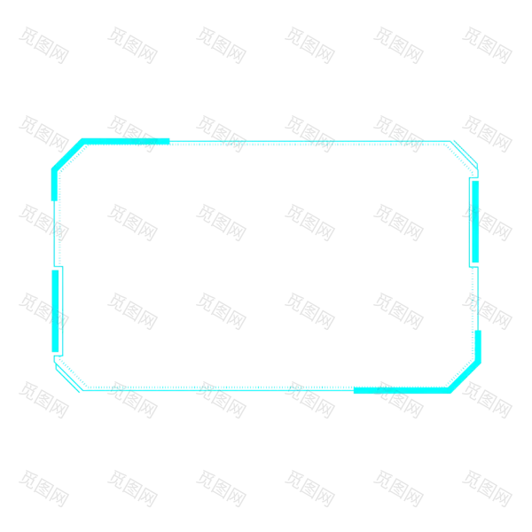 新款款科技边框PNG素材[2084x2084]