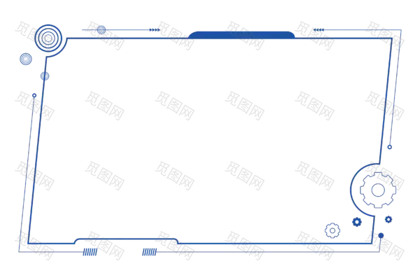 新款款科技边框PNG素材[3543x2362]