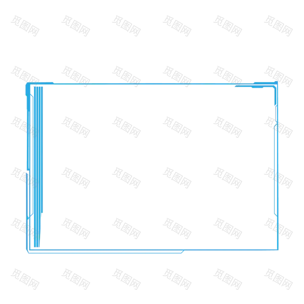新款款科技边框PNG素材[2000x2000]