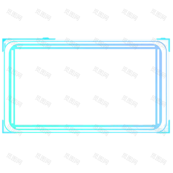 新款款科技边框PNG素材[2200x2201]