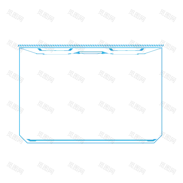 新款款科技边框PNG素材[2000x2000]